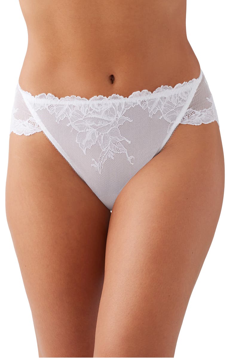 Wacoal Vivid Attraction High Cut Briefs, Main, color, White