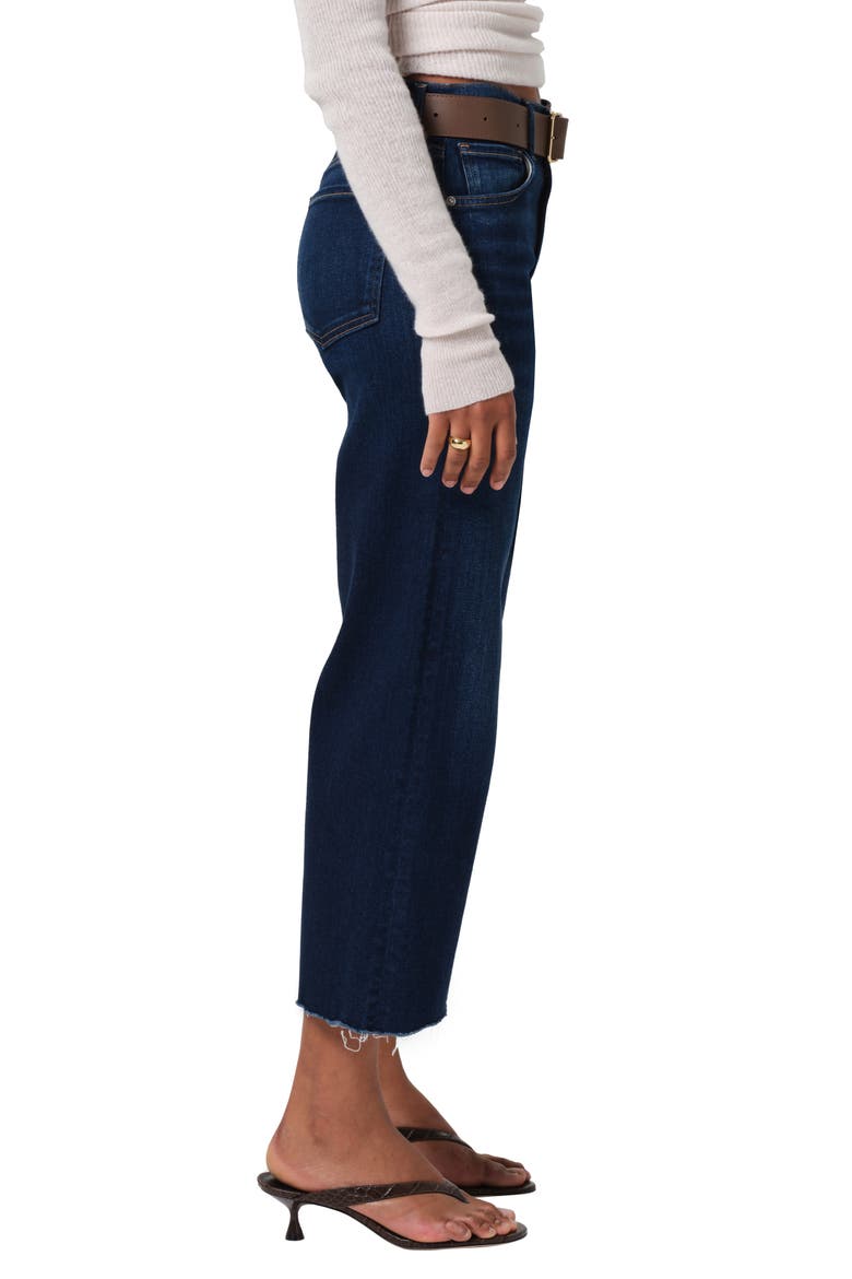 Lyra Raw Hem High Waist Crop Wide Leg Jeans, Alternate, color, LOTUS