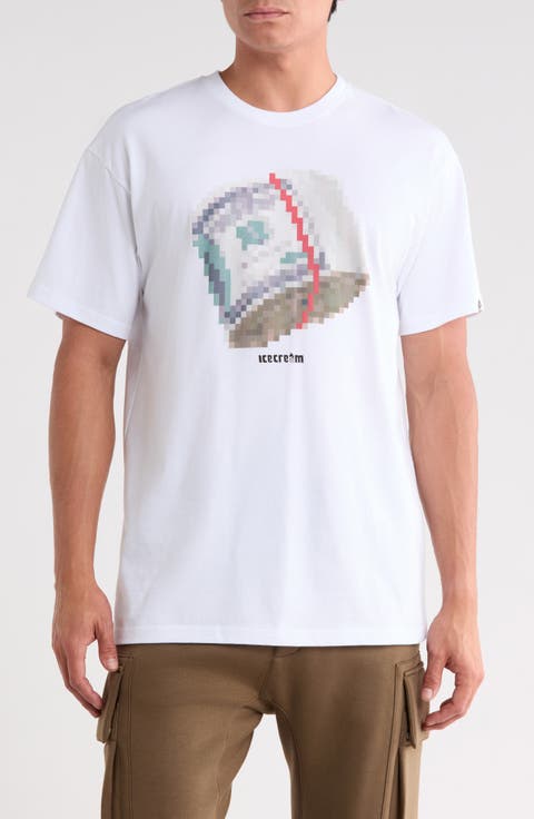 Pixel Graphic Cotton T-Shirt