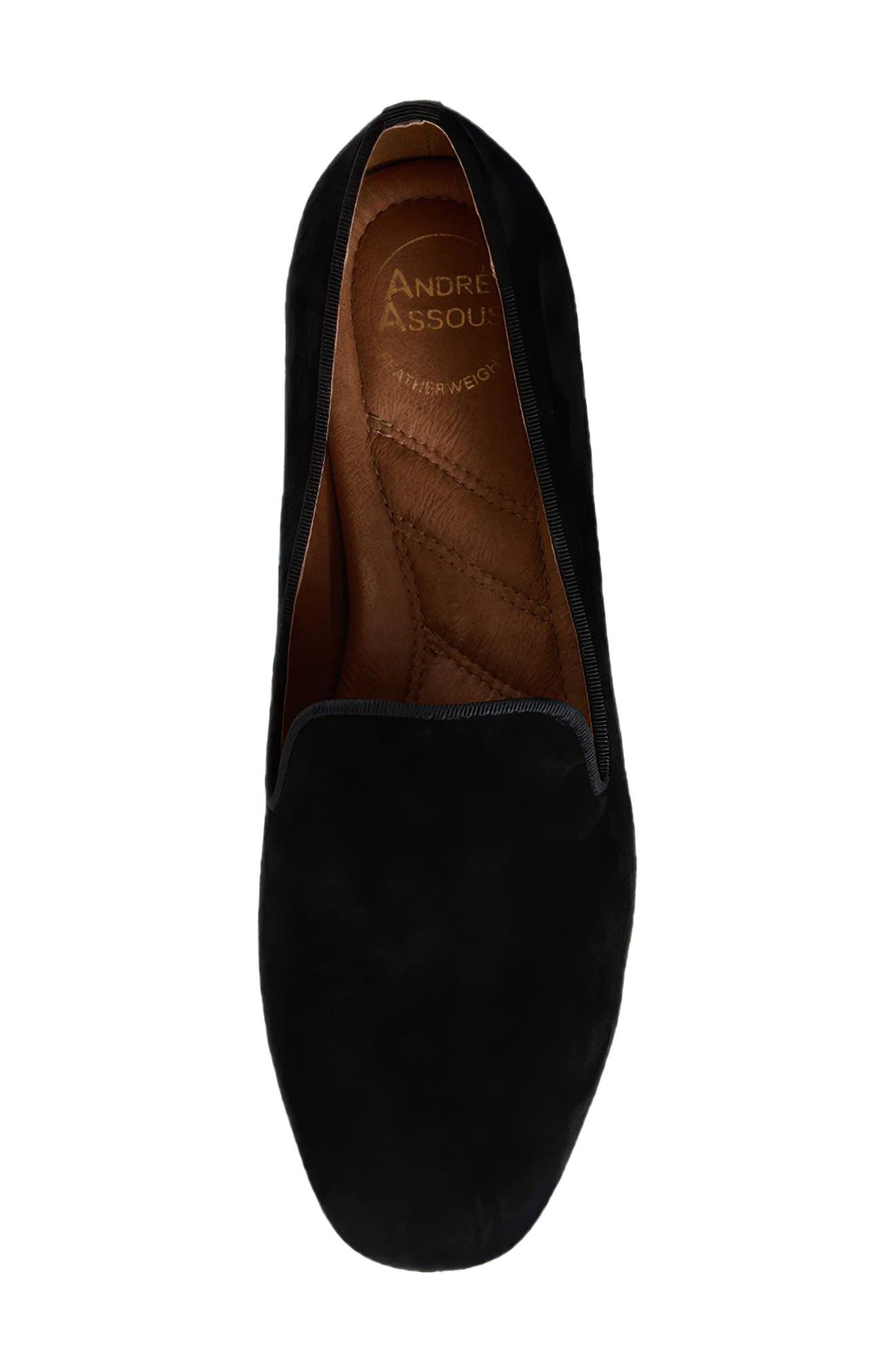 André Assous Sara Loafer, Alternate, color, Black Suede