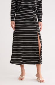 GO COUTURE Slit Maxi Skirt