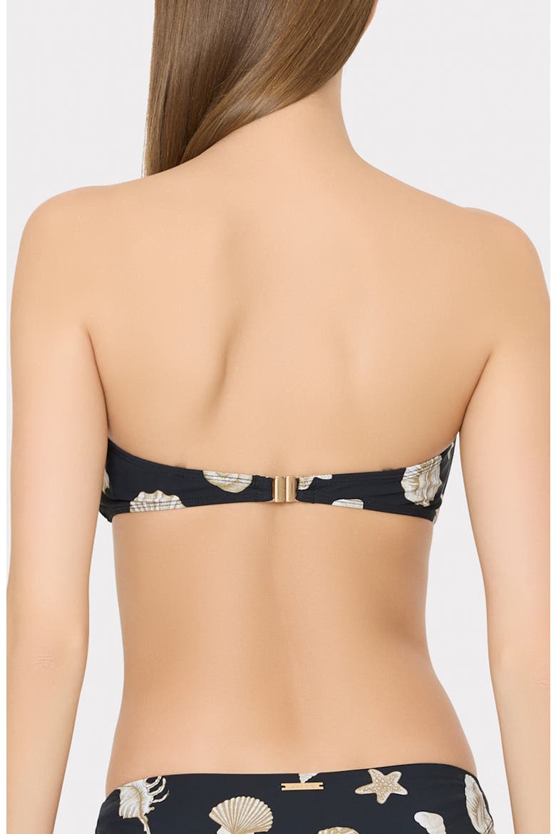 Shell O-Ring Bikini Top, Alternate, color, BLACK/ WHITE