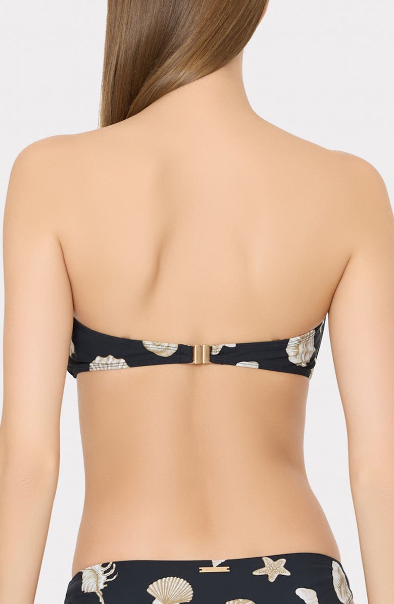 Milly Shell O-Ring Bikini Top, Alternate, color, Black/ White