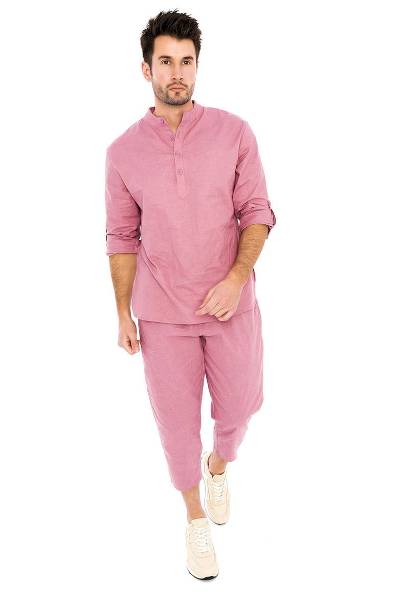 Men's YahYah Linen Drawstring Pant, Alternate, color, Mauve