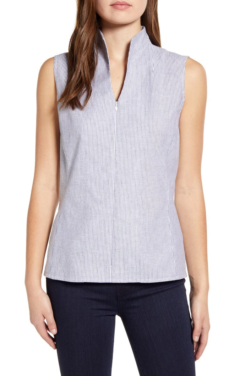 Ming Wang Stripe Woven Tank, Main, color, 