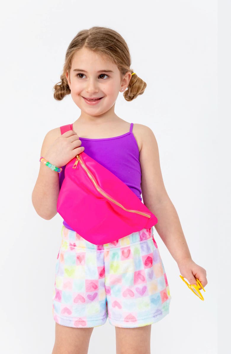 Preppy Goose Love More Plush Lounge Shorts, Main, color, Multicolor