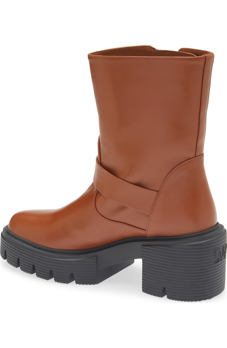 Stuart Weitzman Soho Moto Bootie, Alternate, color, Bridle Brown
