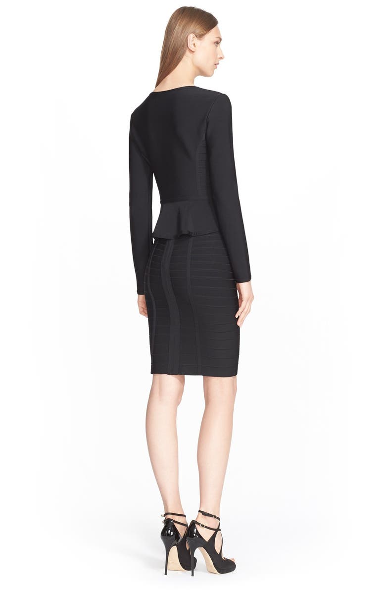 Herve Leger Bandage Pencil Skirt, Alternate, color, Black
