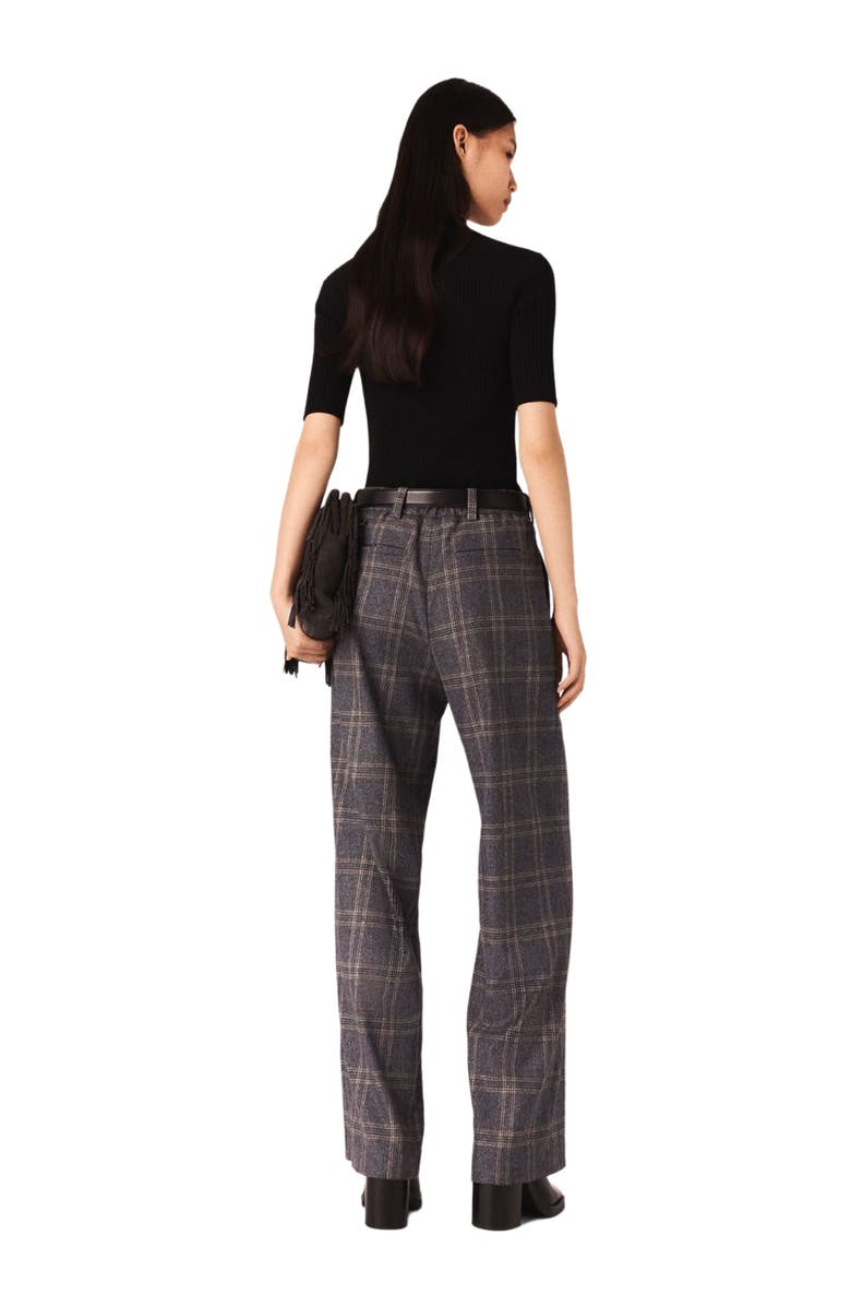 maje Rib knit top, Alternate, color, Black