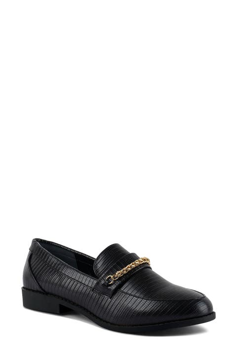 Vouse Croc Embossed Bit Loafer (Women)