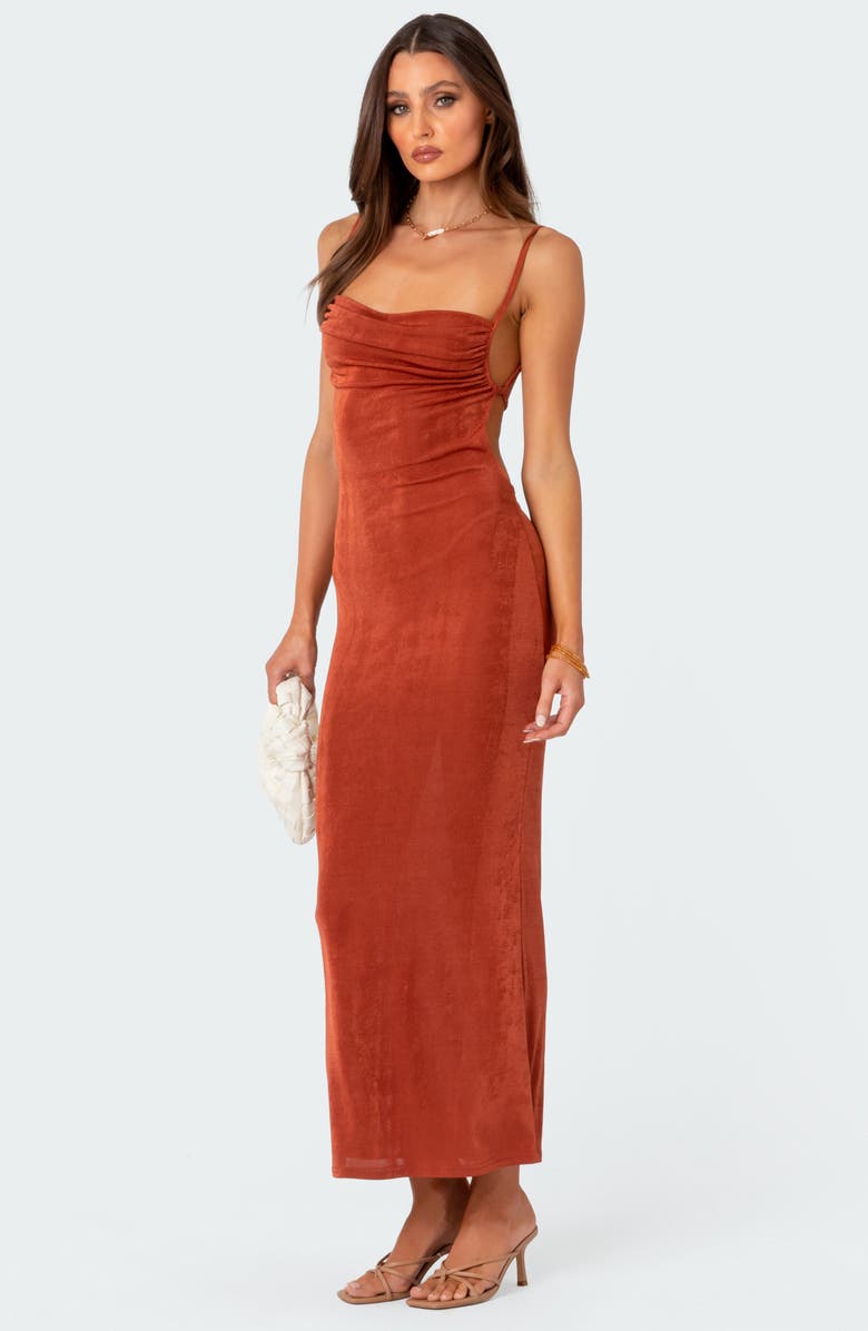 EDIKTED Clea Open Back Dress, Alternate, color, 