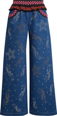 Chopova Lowena Peebles Studded Wide Leg Jeans