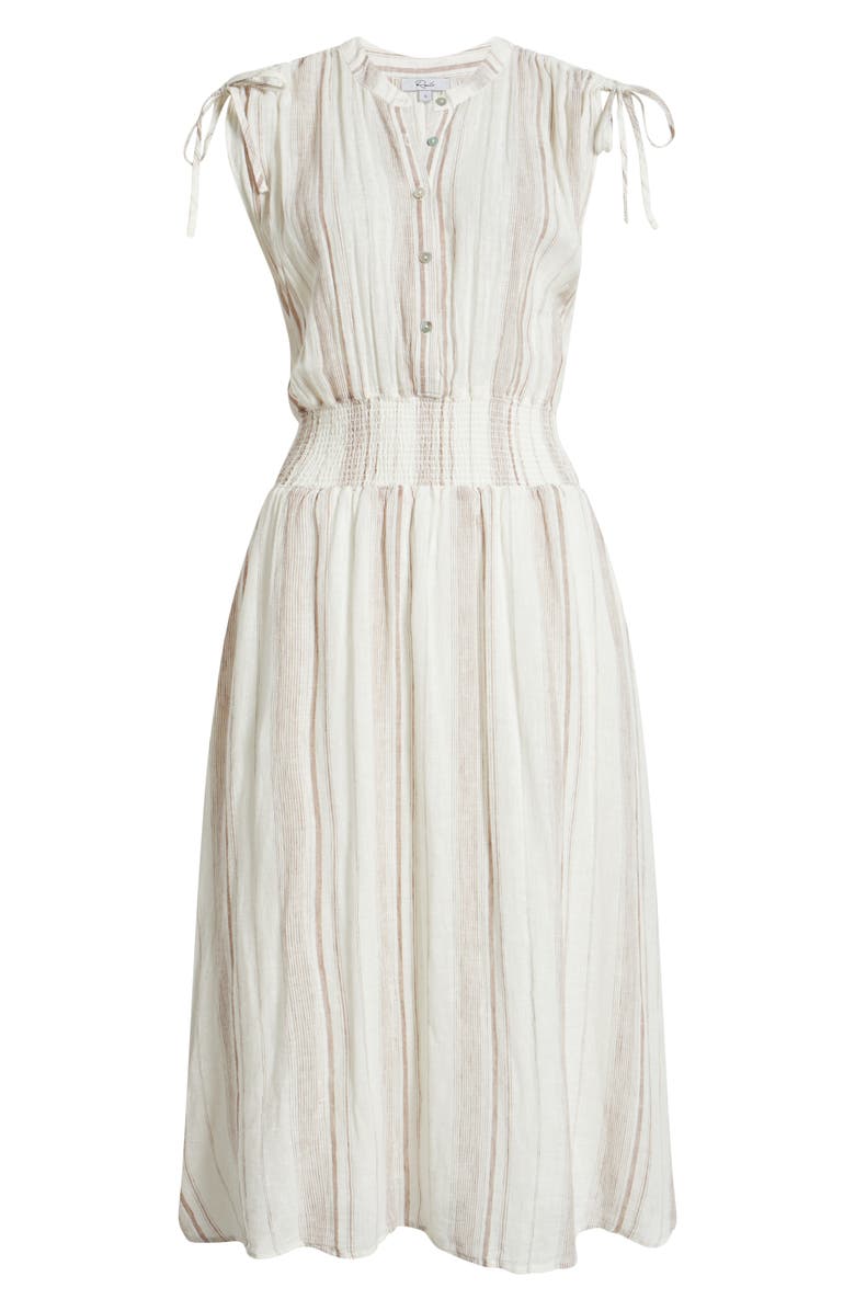 Rails Melodie Linen Blend Stripe Midi Dress, Alternate, color, Reims Stripe