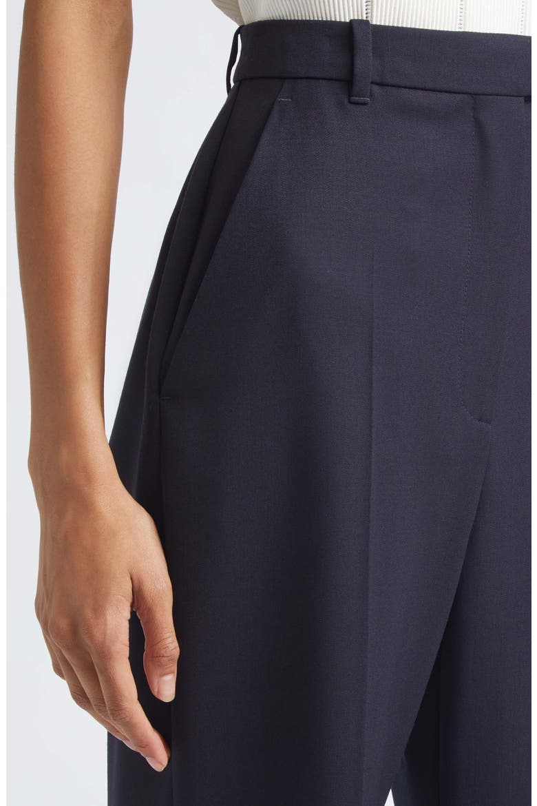 High Waist Wool Straight Leg Pants, Alternate, color, INDIGO