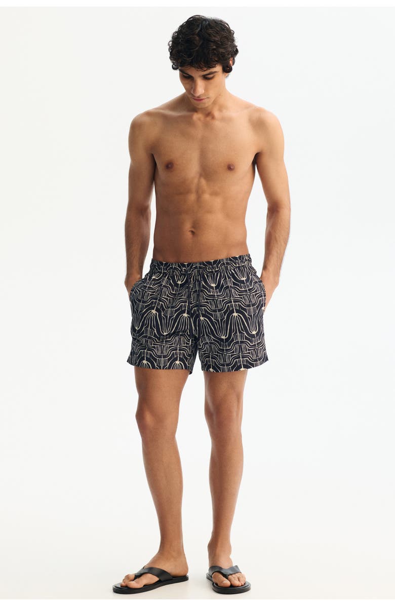 H&M Swim shorts, Alternate, color, Navy Blue/Patterned