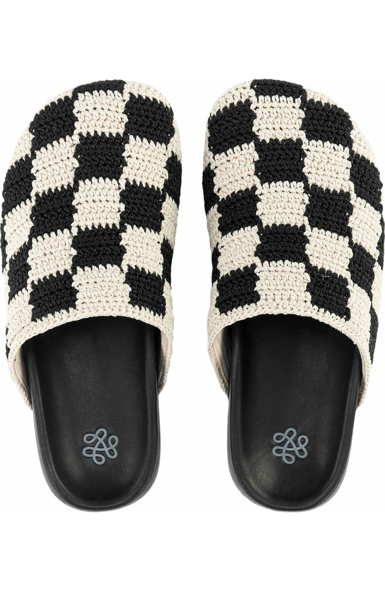 The Sak Bolinas Crochet Clog Shoe, Alternate, color, Black Check