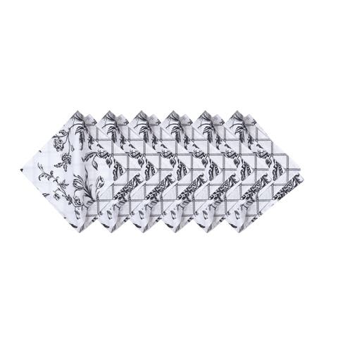 Bleighton Black Cotton Napkin Machine Washable Set of 6