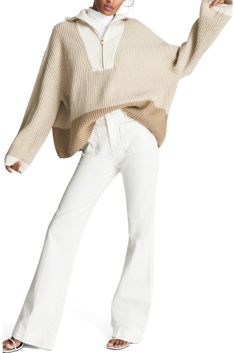 Jackie Wool & Cotton Blend Sweater, Alternate, color, NEUTRAL