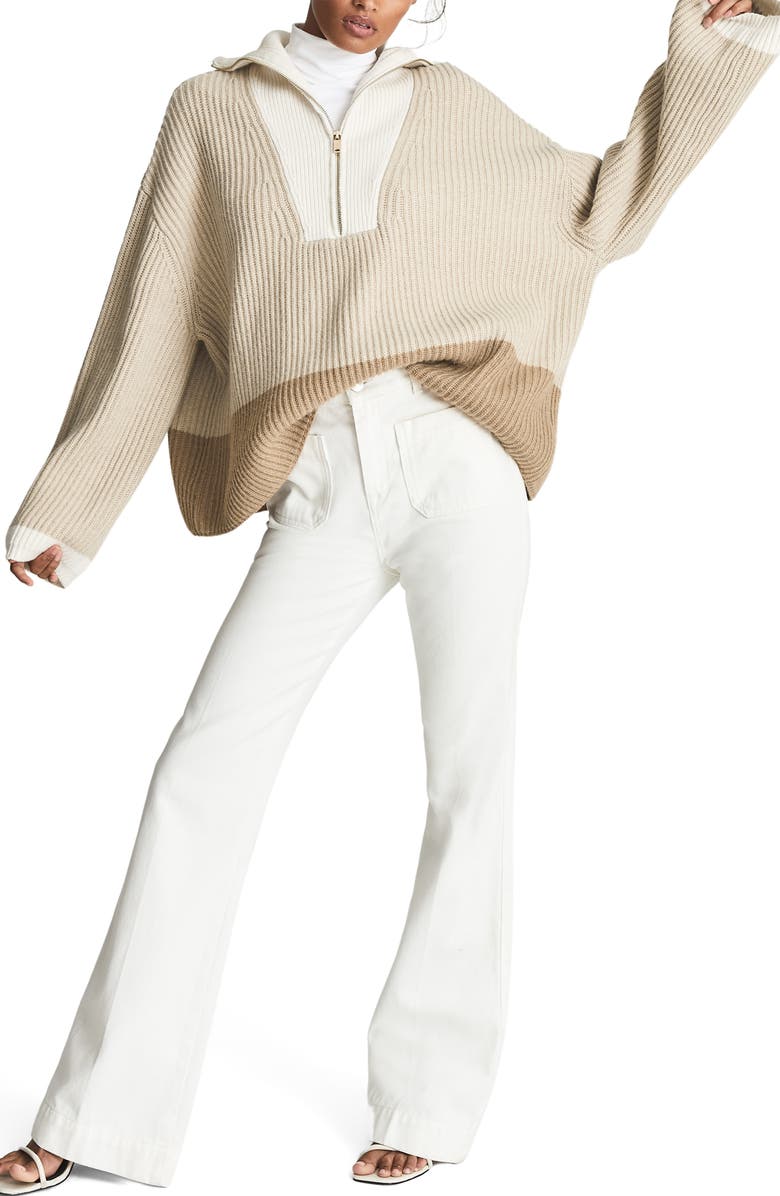 Reiss Jackie Wool & Cotton Blend Sweater, Alternate, color, 