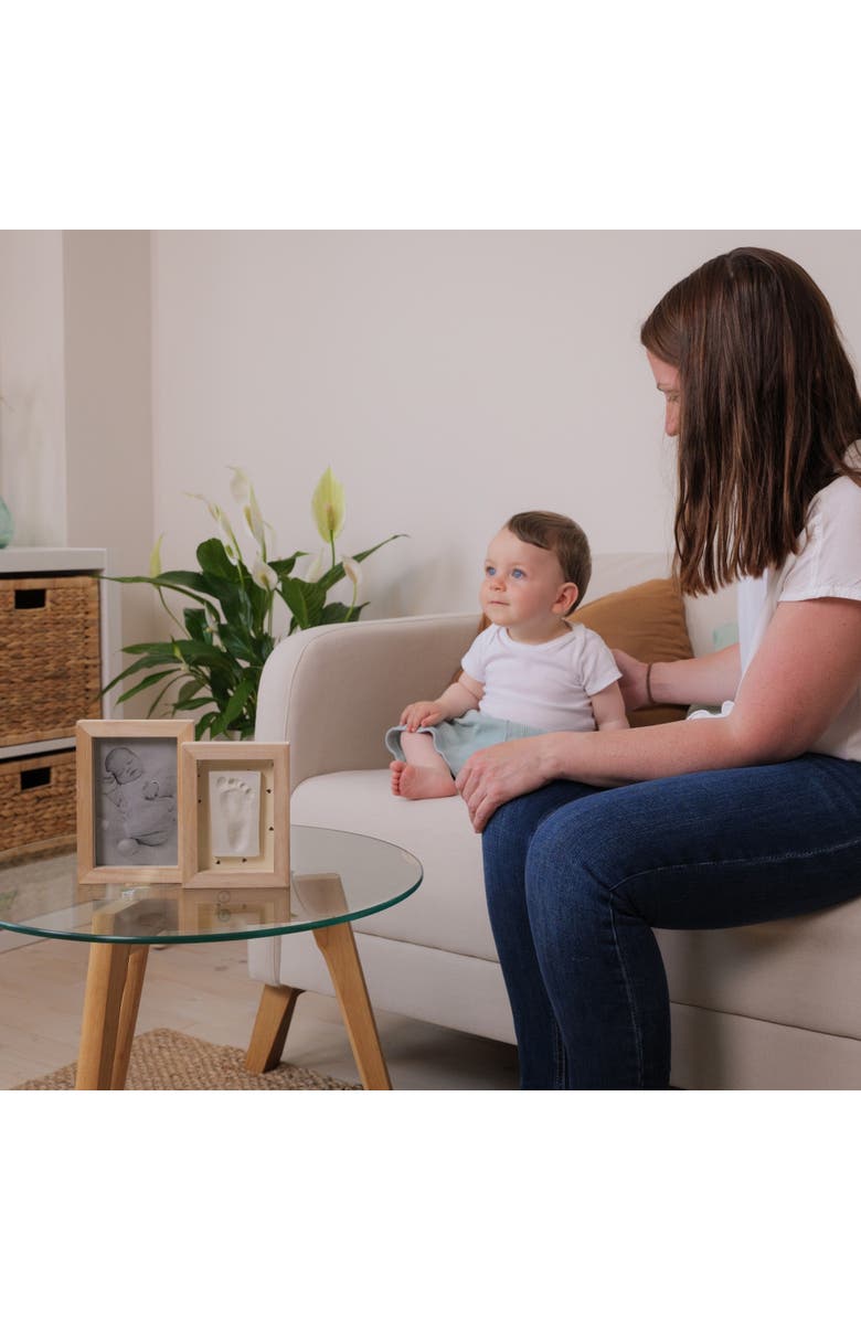 Petit Artichaut Duo Baby Frame - Baby Handprint & Photo Frame, Keepsake Gift, Alternate, color, Pretty Hearts