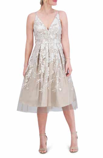 Eliza j lace pleated cocktail dress on sale
