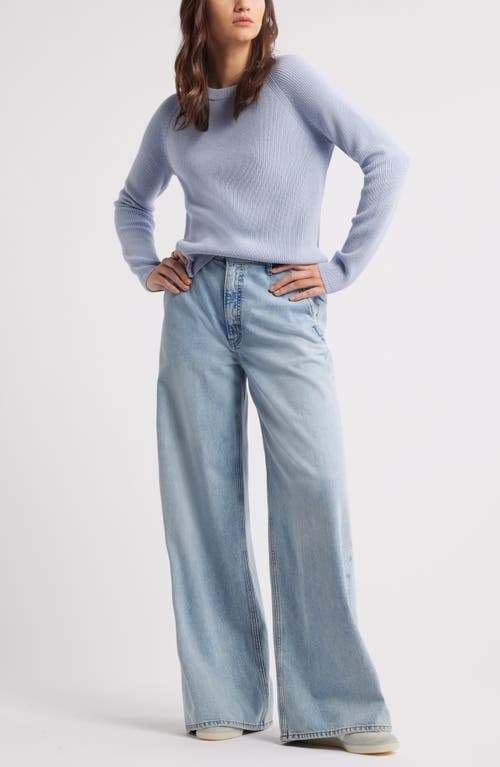 Nordstrom Rib Organic Cotton & Merino Wool Sweater In Blue Zen