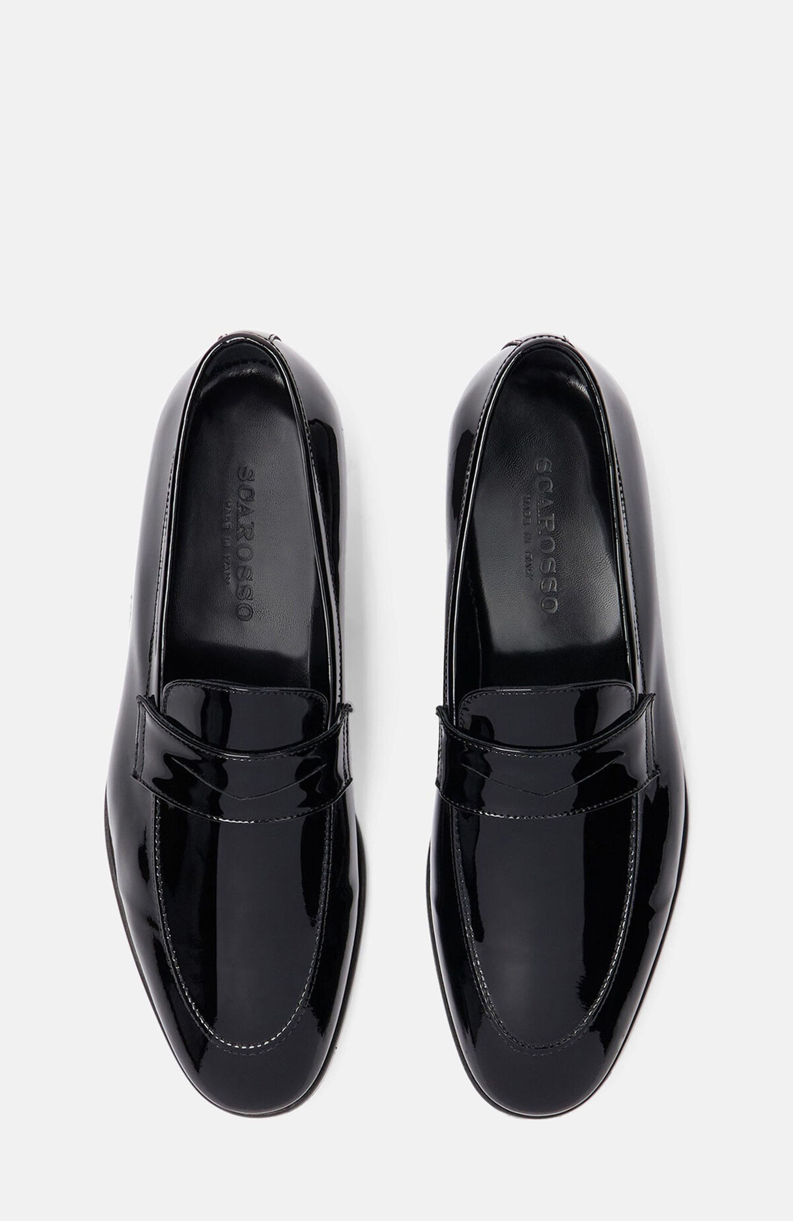 SCAROSSO Marzio Loafers, Alternate, color, Black - Patent Leather