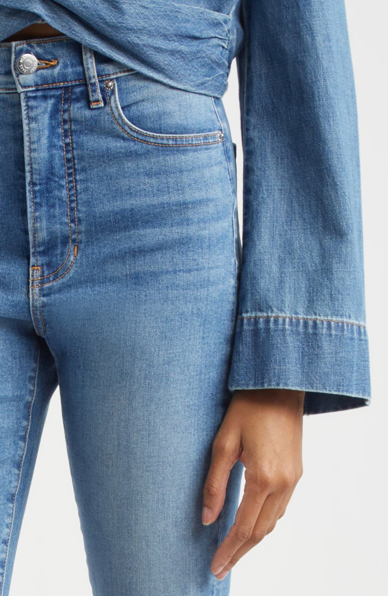 Veronica Beard Carson High Waist Kick Flare Jeans, Alternate, color, French Kiss