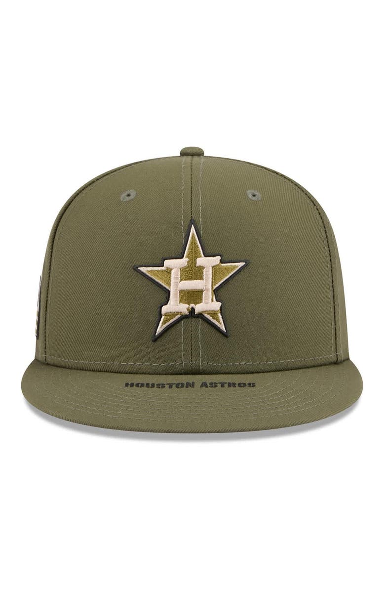 New Era Men's New Era  Olive Houston Astros 2026 Armed Forces Day 9FIFTY Snapback Hat, Alternate, color, Olive