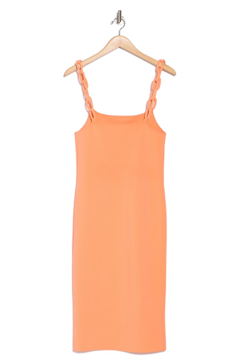 Alice + Olivia Alina Braid Strap Body-Con Dress, Alternate, color, Coral