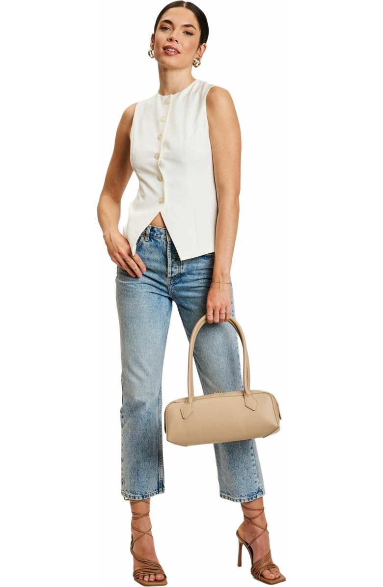 MODA LUXE Betty Vegan Leather Shoulder Bag for Women in Butter Yellow, Alternate, color, Natural