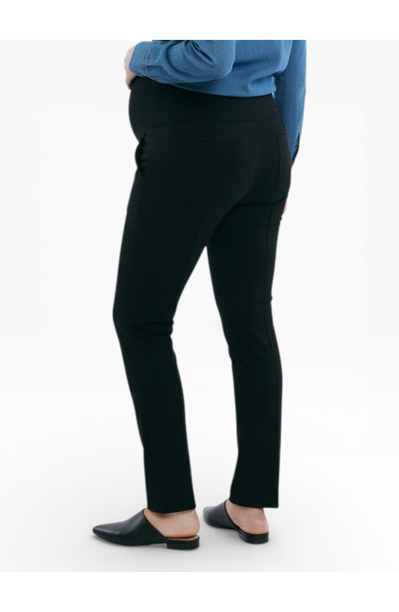 MOTHERHOOD MATERNITY Mia Secret Fit Over the Belly Slim Straight Leg Pant, Alternate, color, Black