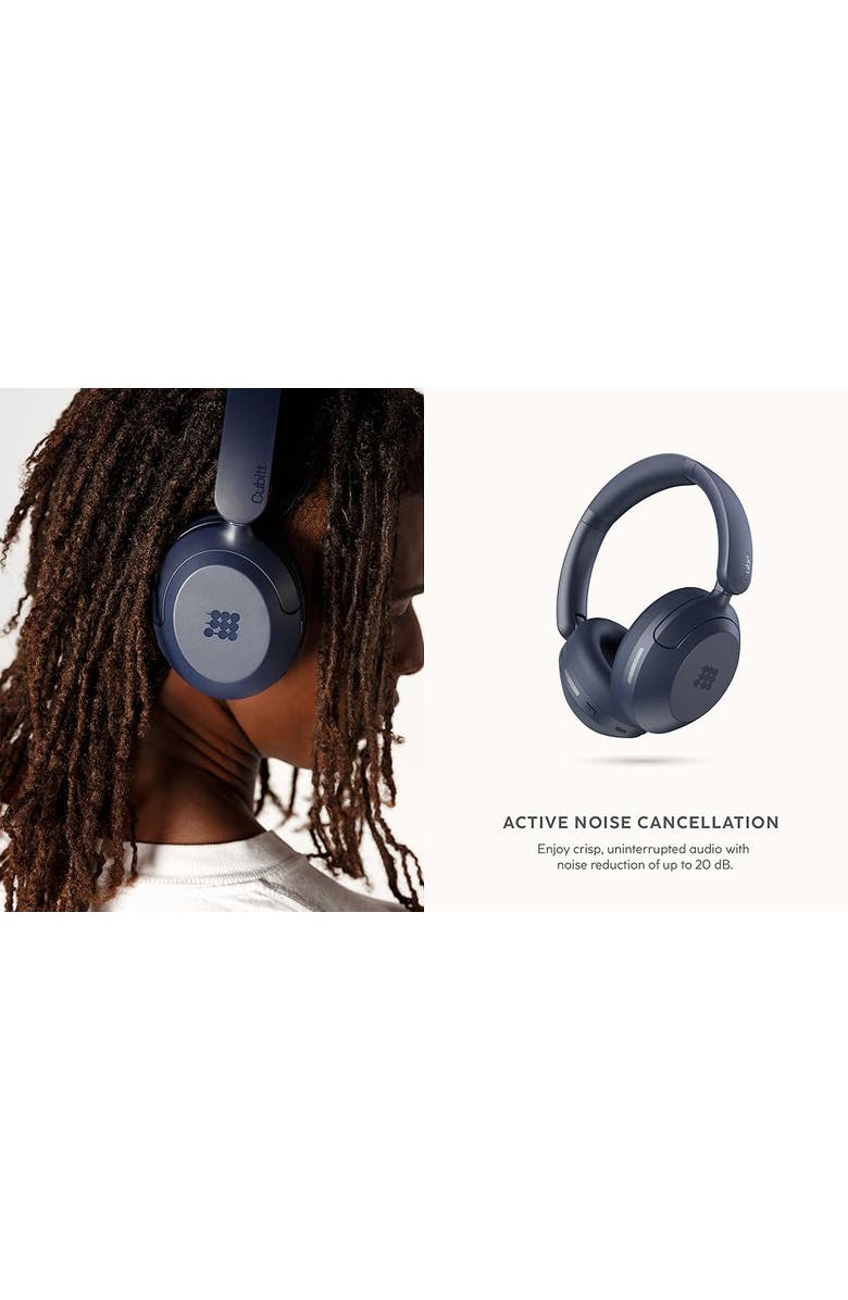 Cubitt Power Headphones with Hybrid ANC, 60H Battery, Foldable Design & Immersive Sound for Travel, Work, and Everyday Use, Alternate, color, Black