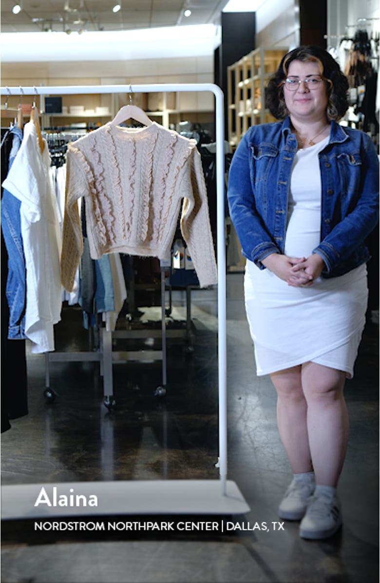 Ruffle Crop Cable Sweater, sales video thumbnail