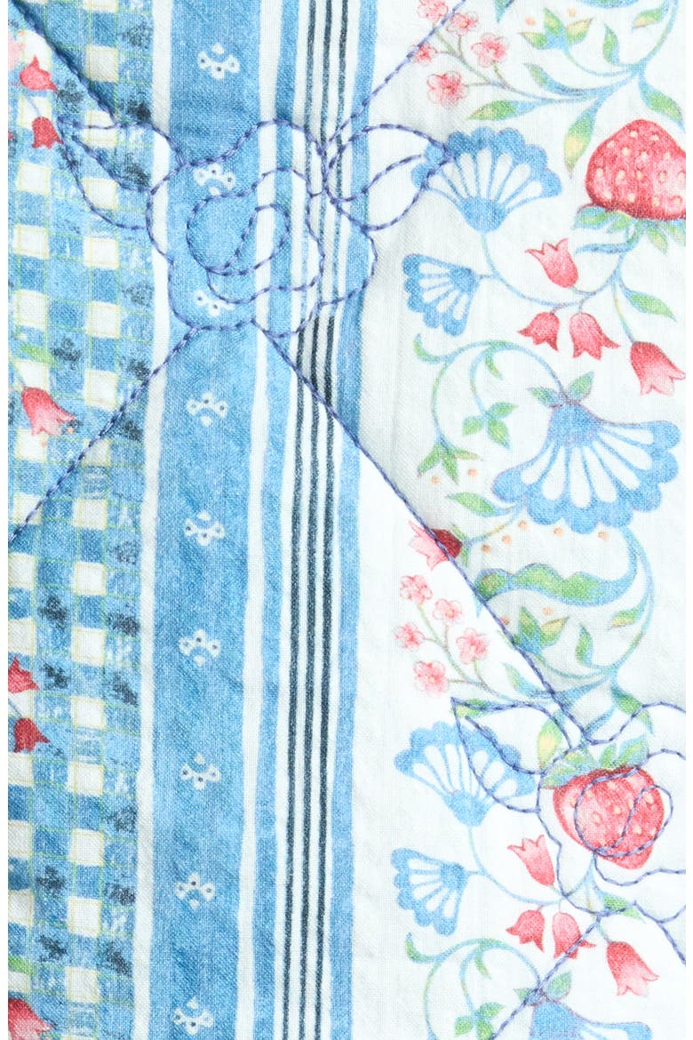Catrin Tie Front Reversible Organic Cotton Vest, Alternate, color, BLUE