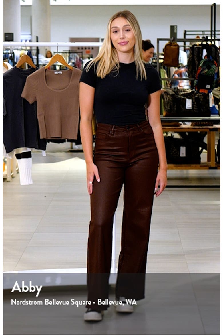 The Franklin Rib Cage Coated Denim Flare Pants video