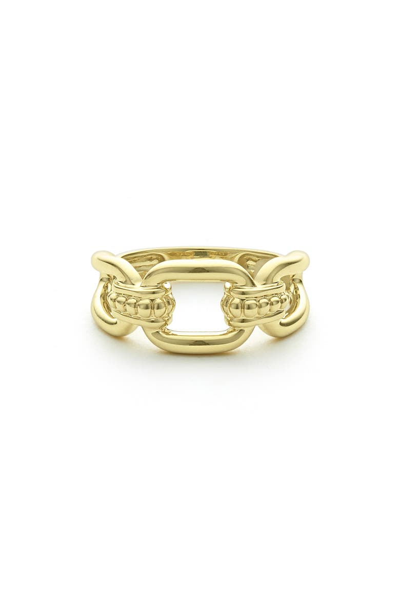 Signature Caviar Oval Link Ring, Main, color, GOLD