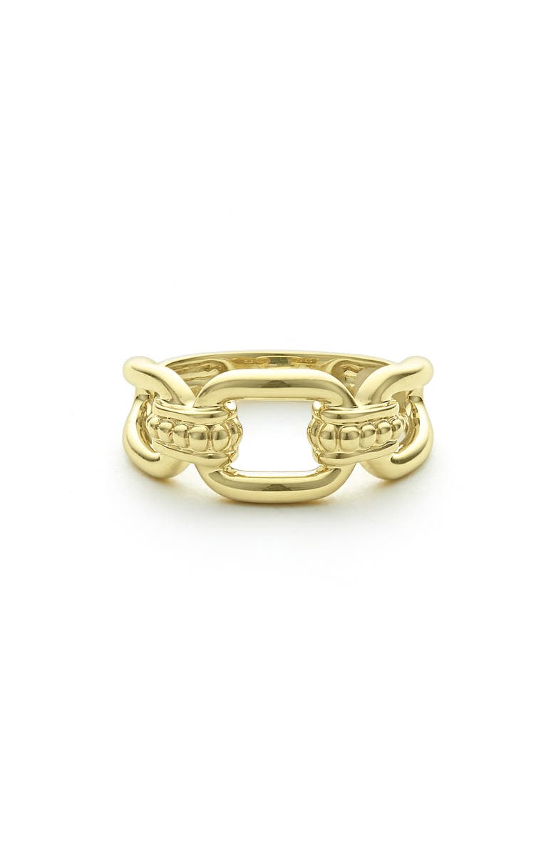 LAGOS Signature Caviar Oval Link Ring, Main, color, Gold