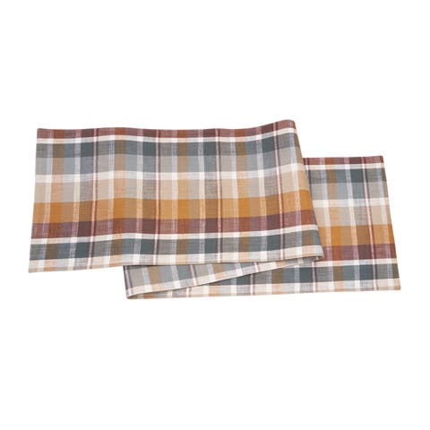 Aspen Plaid 100% Cotton Table Runner 13" x 72"
