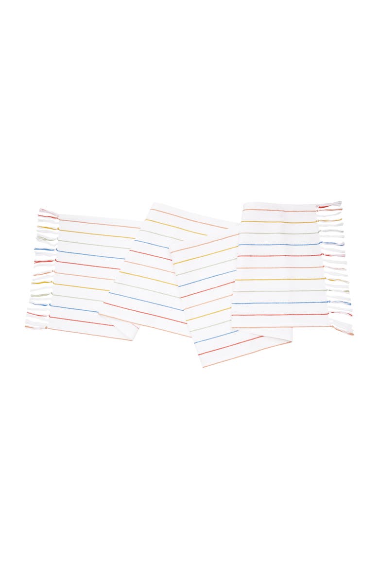 Wonderland Stripe Table Runner 14" x 72", Main, color, Yellow