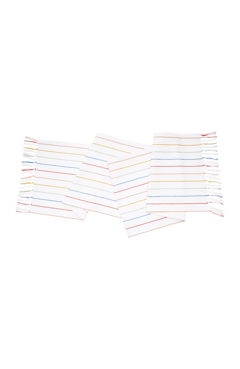 carol & frank Wonderland Stripe Table Runner 14" x 72", Main, color, Yellow