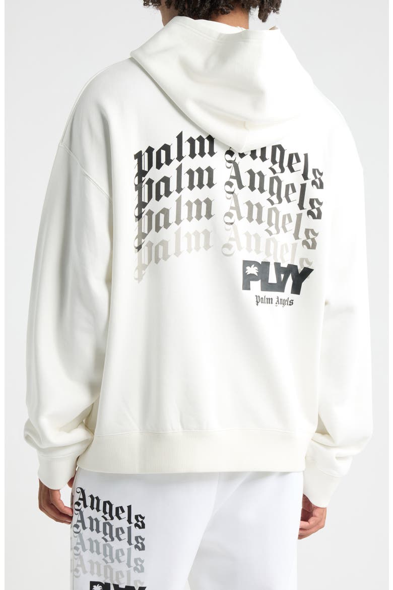 Logo Print Hoodie, Alternate, color, WHITE