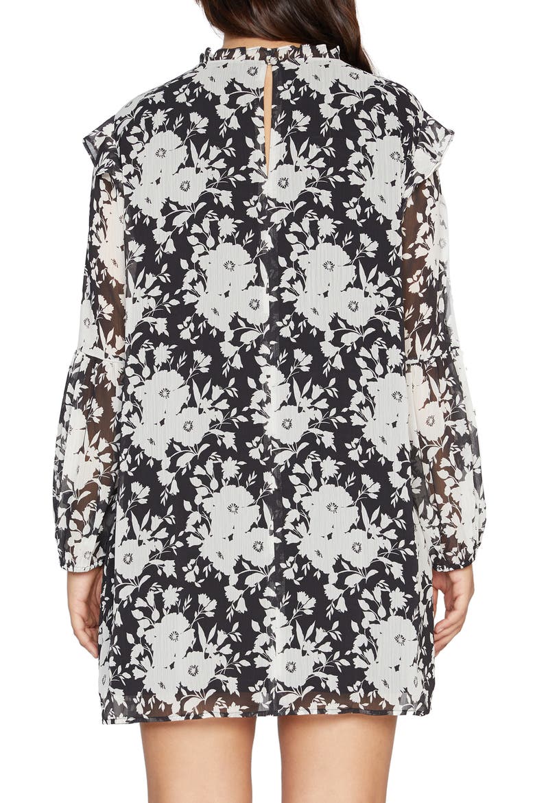 Floral Audrey Long Sleeve Chiffon Swing Dress, Alternate, color, SHADOW BLOOM