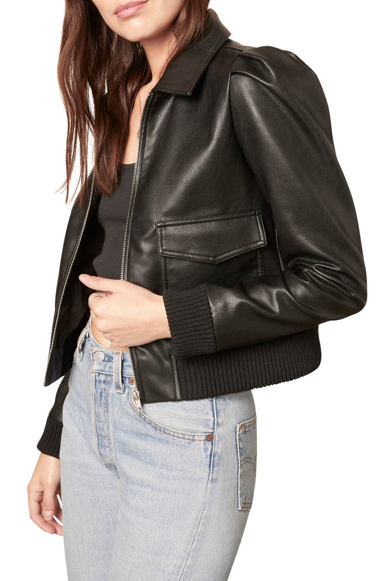 BB Dakota by Steve Madden BB Dakota Boss Mode Faux Leather Jacket, Alternate, color, 