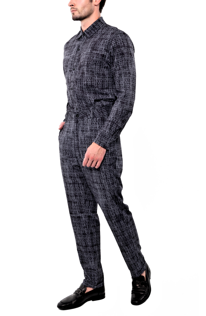 Dai Moda Men's ETC Long Sleeve Shirt, Alternate, color, Black