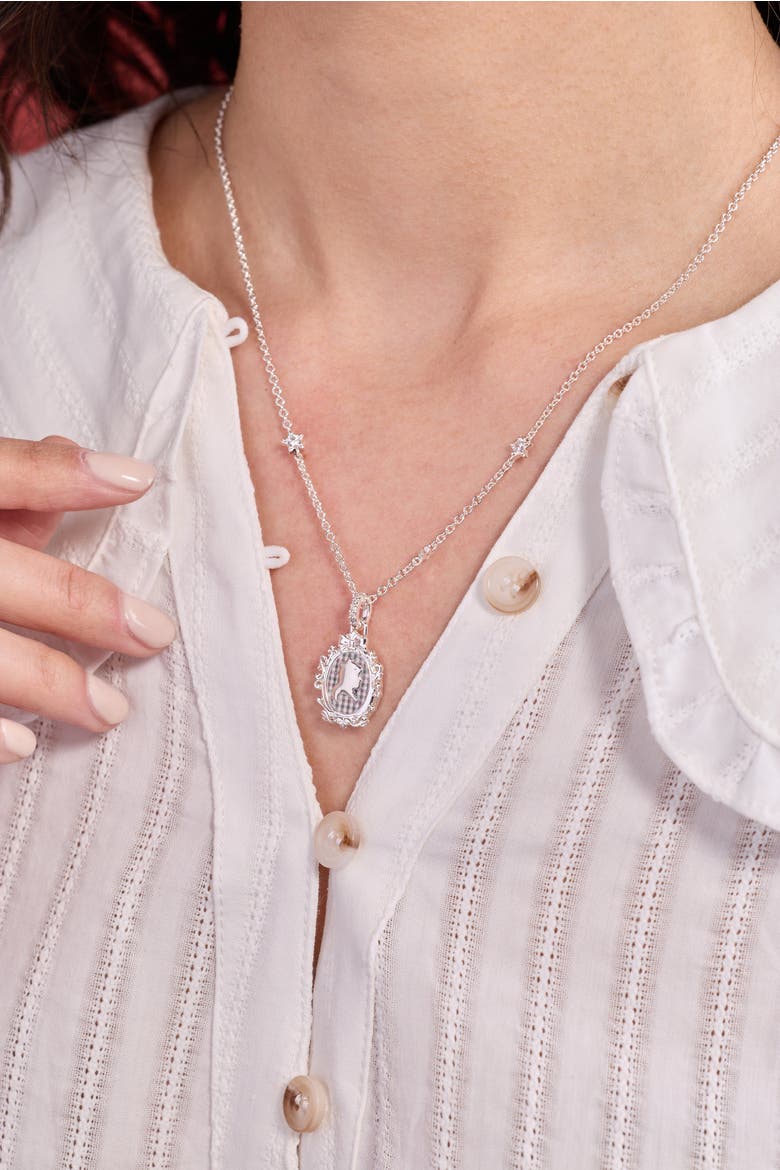 American Girl® Samantha 'Kind' Locket Necklace, Alternate, color, Silver