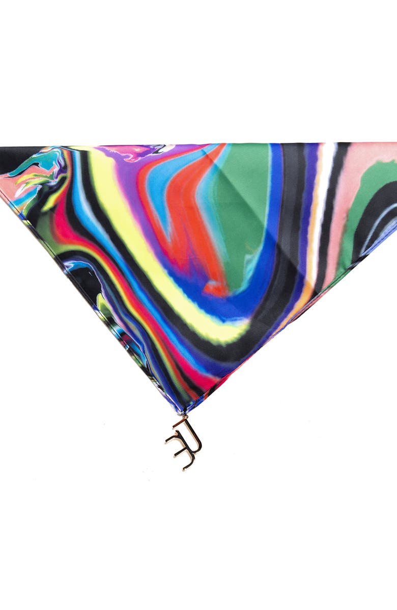 Dai Moda TY Print Versa Scarf with logo hardware, Alternate, color, Multi