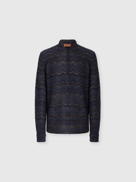 Cashmere And Viscose Knit Shirt
