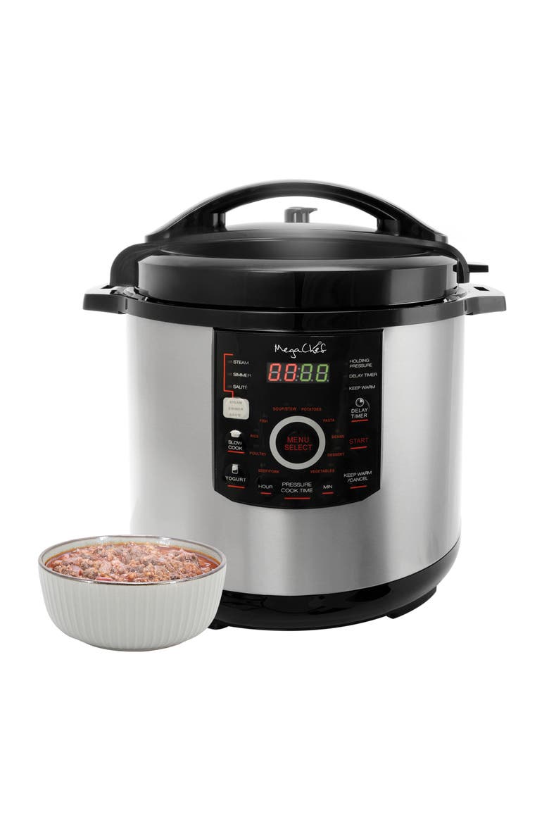 12 Quart Steel Digital Pressure Cooker, Main, color, Grey