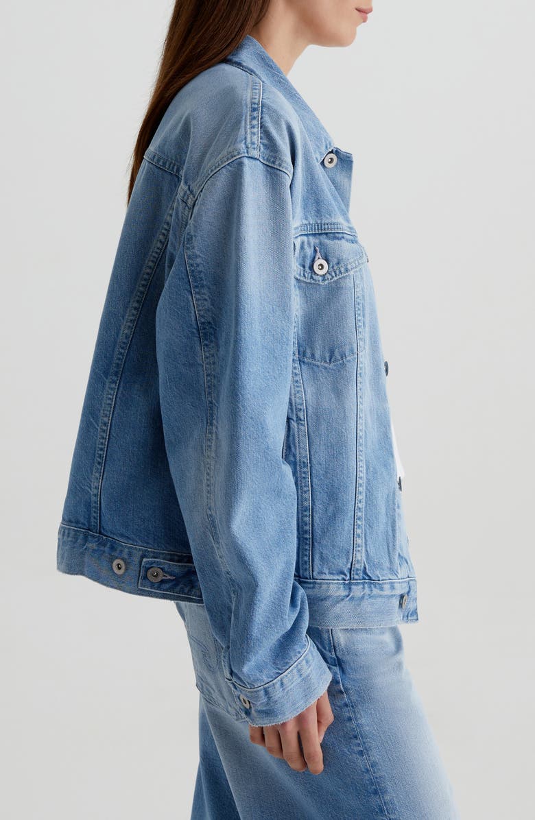 AG Ramie Denim Jacket, Alternate, color, Siren